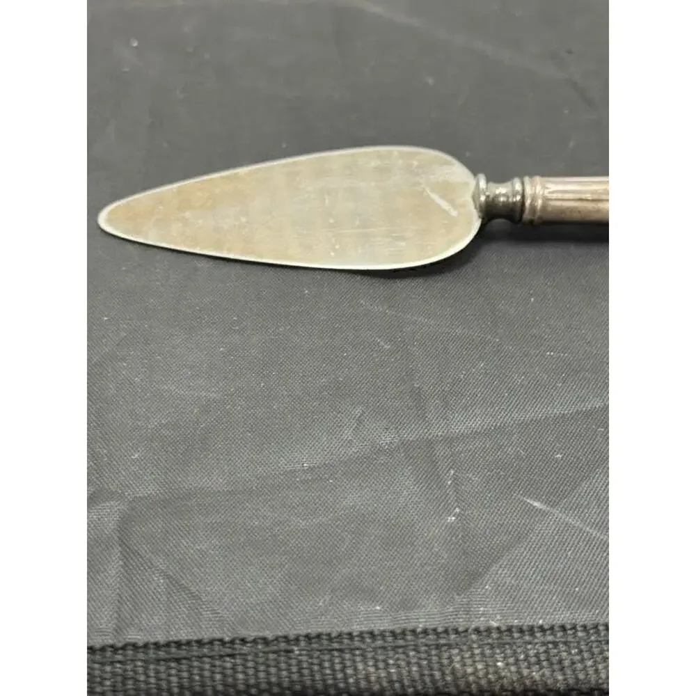 Vtg Sterling Handle Cheese Server Ornate Silver Flatware Serving Utensil 6.5